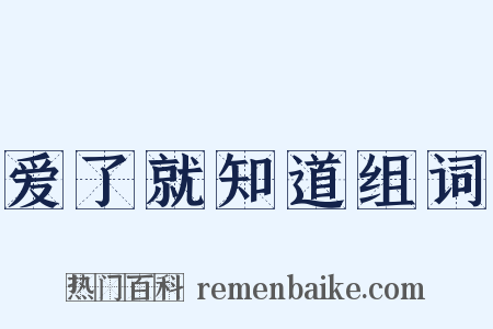 爱了就知道组词是什么意思的图片